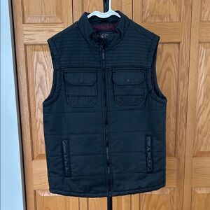 Buckle Black Men's Black Vest